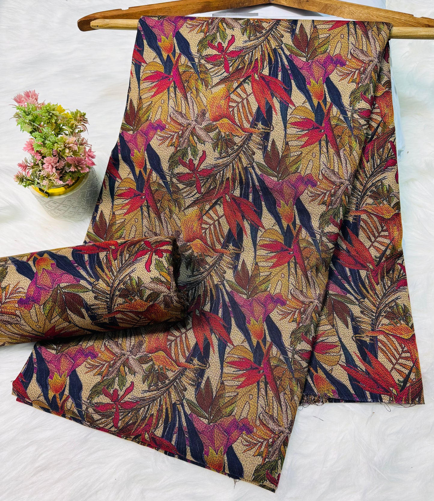 Unstitched Premium Dhanak 2PC Suit Fabric - 0017