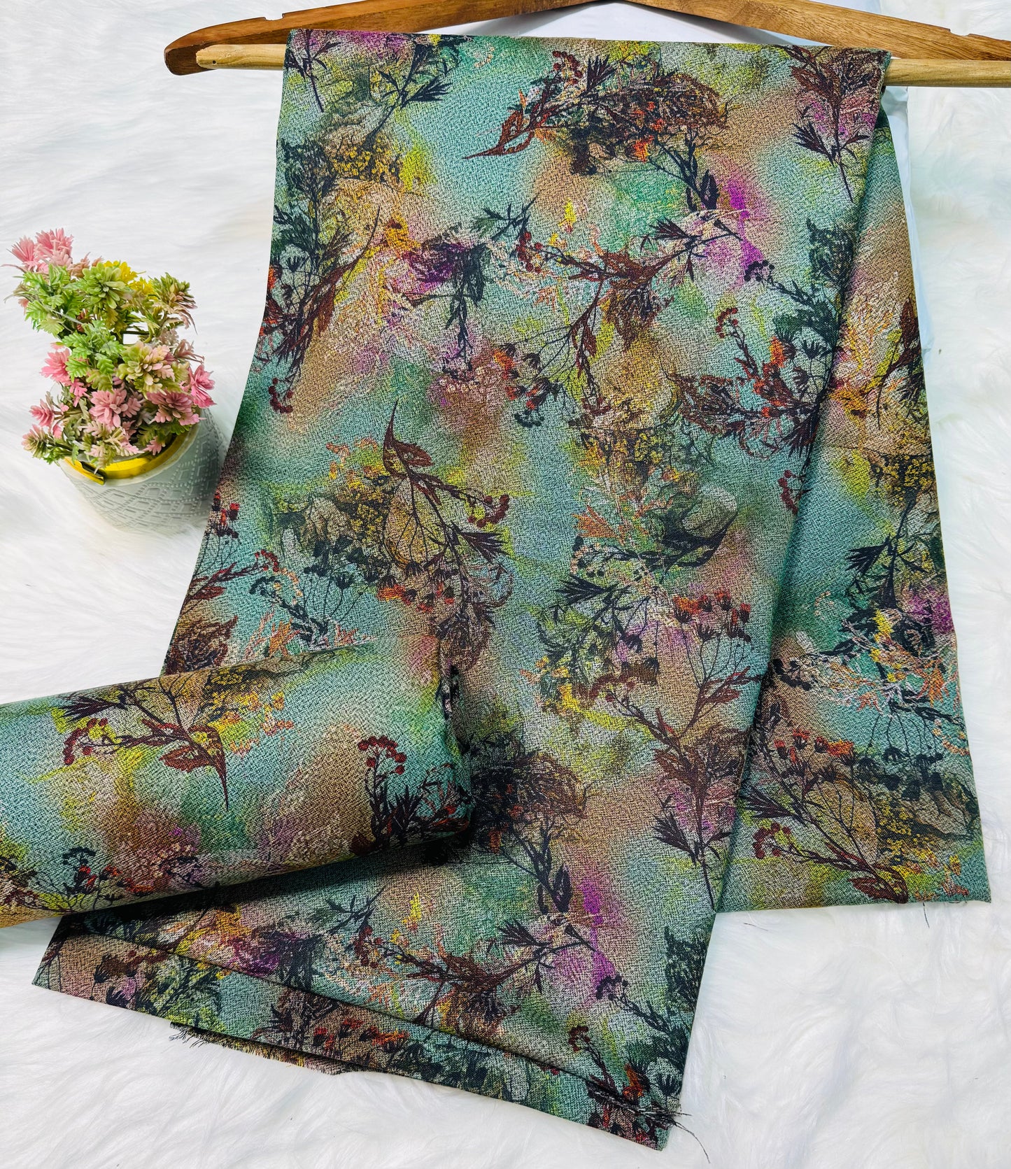 Unstitched Premium Dhanak 2PC Suit Fabric - 0016