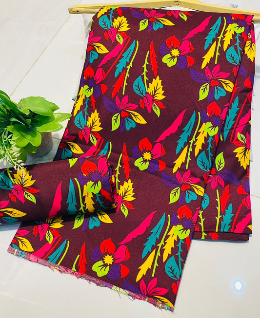 Summer Unstitched Cotton Suit – Digital Print Aroma Cotton – 4.5 Meter – Premium Quality