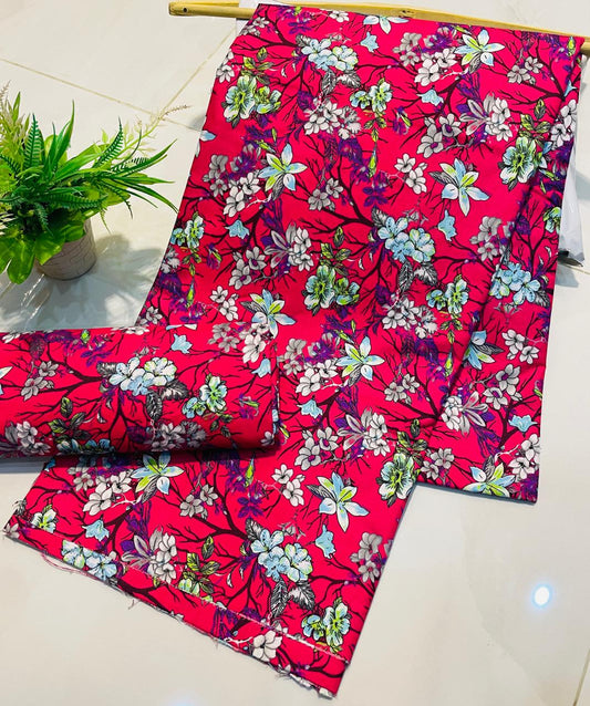 Summer Unstitched Cotton Suit – Digital Print Aroma Cotton – 4.5 Meter – Premium Quality