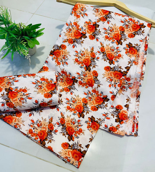 Summer Unstitched Cotton Suit – Digital Print Aroma Cotton – 4.5 Meter – Premium Quality