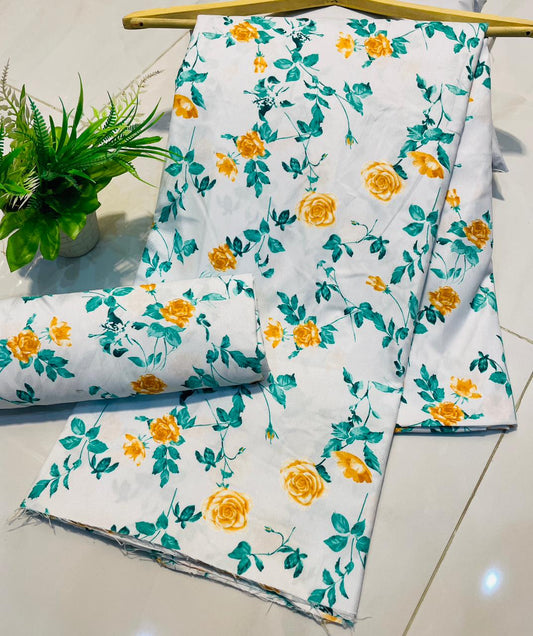 Summer Unstitched Cotton Suit – Digital Print Aroma Cotton – 4.5 Meter – Premium Quality
