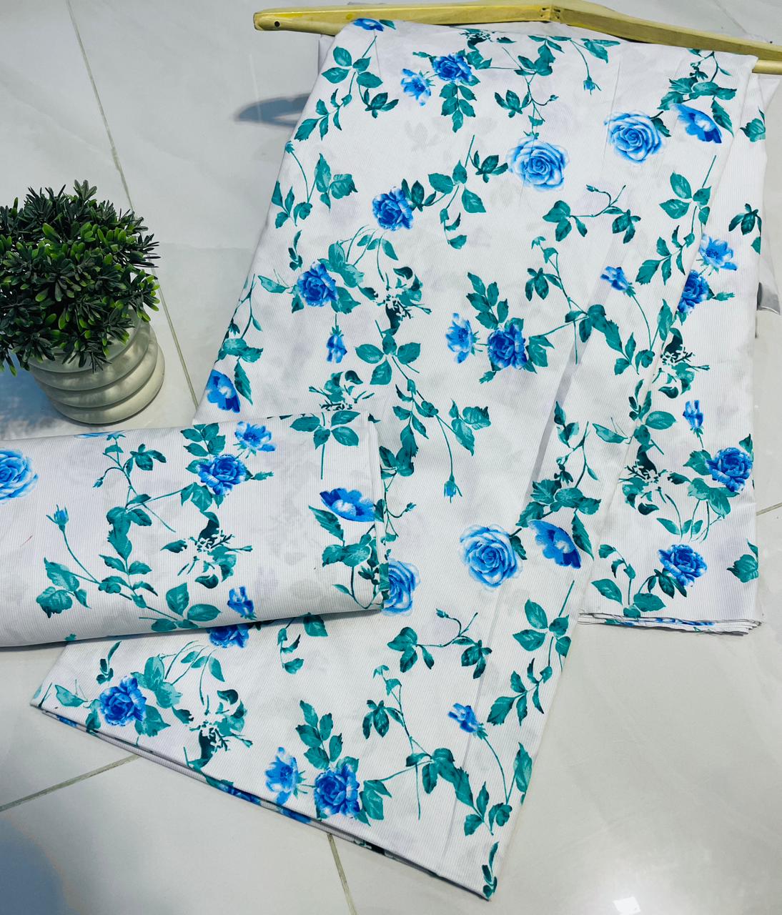 Mid Session Unstitched Cotton Suit – Digital Print Aroma Cotton – 4.5 Meter – Premium Quality