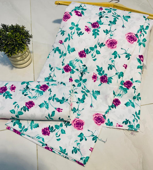 Summer Unstitched Cotton Suit – Digital Print Aroma Cotton – 4.5 Meter – Premium Quality