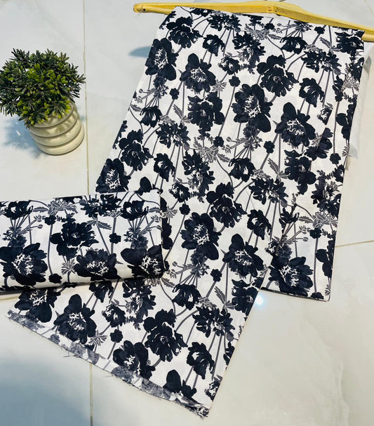 Summer Unstitched Cotton Suit – Digital Print Aroma Cotton – 4.5 Meter – Premium Quality