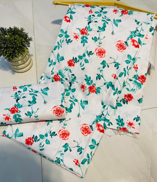 Summer Unstitched Cotton Suit – Digital Print Aroma Cotton – 4.5 Meter – Premium Quality