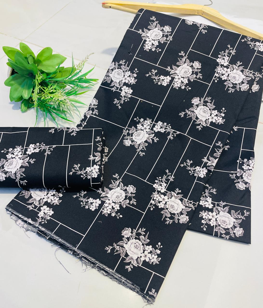 Mid Session Unstitched Cotton Suit – Digital Print Aroma Cotton – 4.5 Meter – Premium Quality