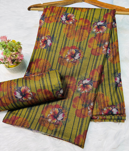 Unstitched Premium Dhanak 2PC Suit Fabric - 0024