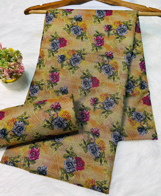 Unstitched Premium Dhanak 2PC Suit Fabric - 0021