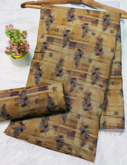 Unstitched Premium Dhanak 2PC Suit Fabric - 008