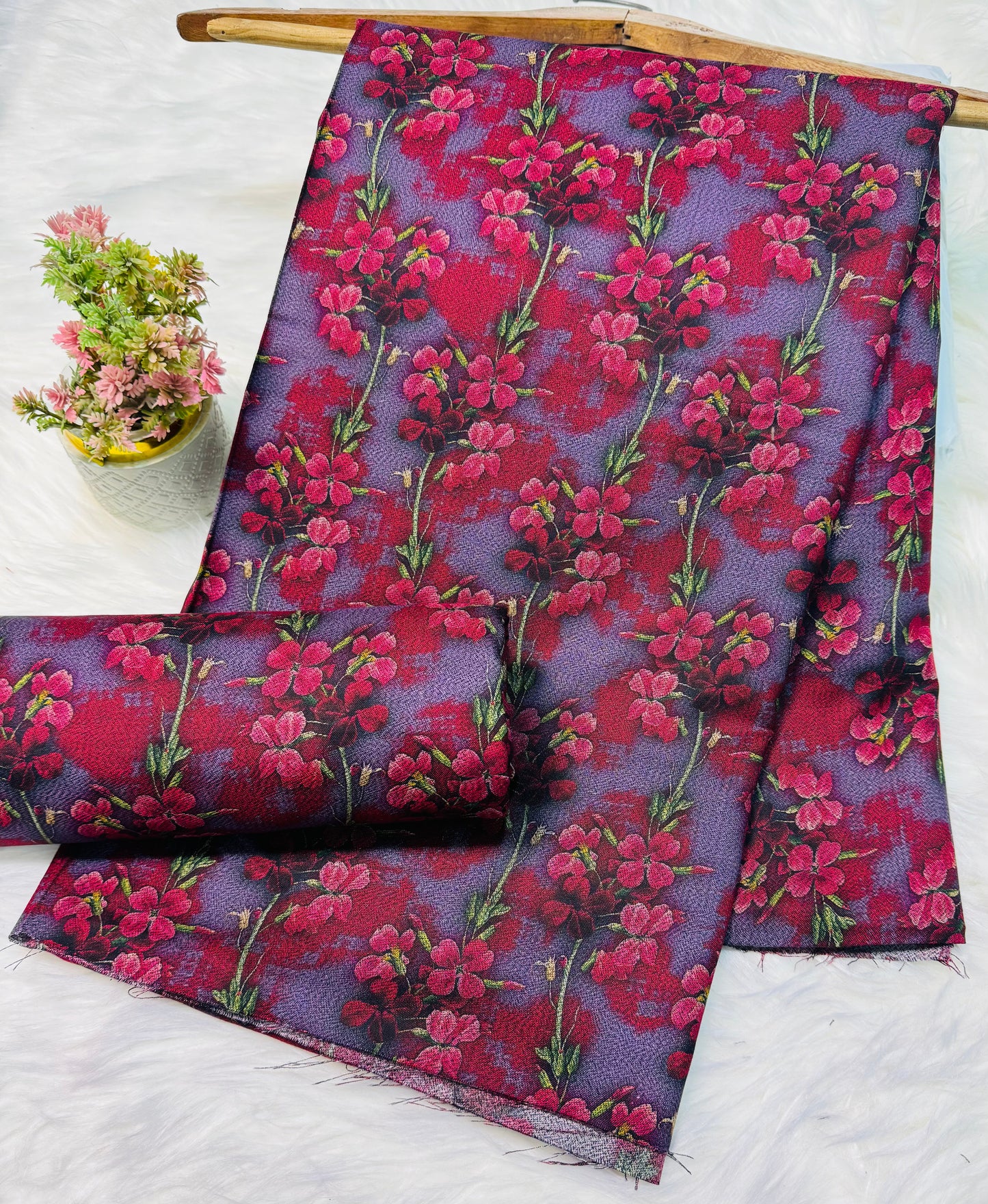 Unstitched Premium Dhanak 2PC Suit Fabric - 004