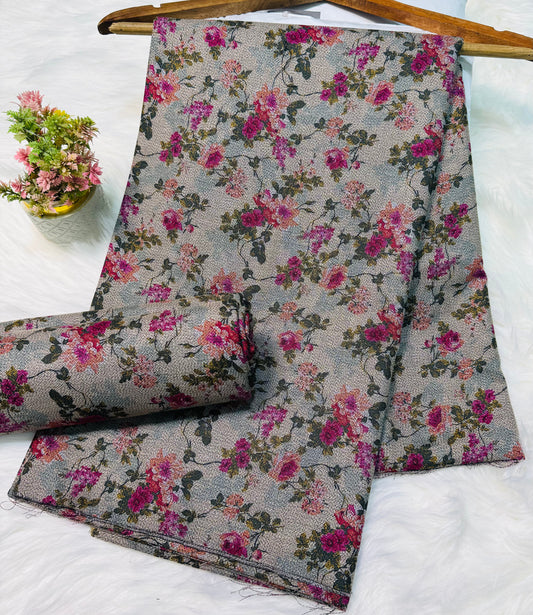 Premium Dhanak 2PC Unstitched Fabric - 002